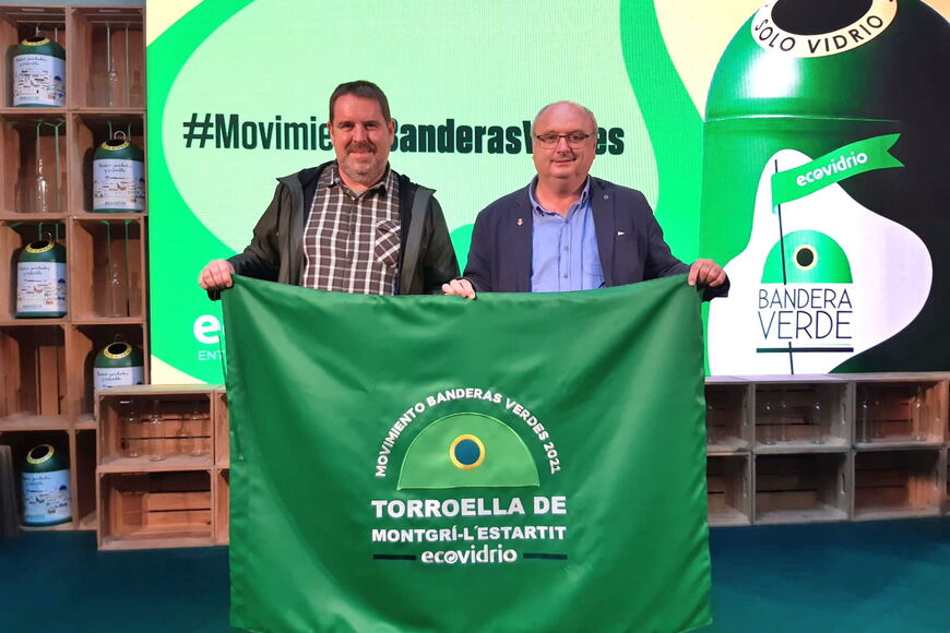 Marc Calvet i Jordi Colomí, amb la Bandera Verda.